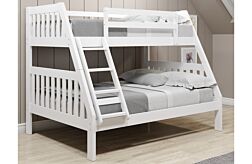 Cathy Twin/Full White Bunk Bed - Donco