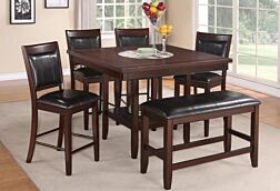 Fulton Pub - Counter Height Dining Set - Lazy Susan Built In