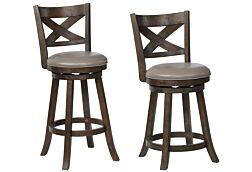 2 Kipper Grey Stools - Counter Height or Bar Height