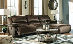 3 Pc. Clonmel Chocolate Reclining Sectional Set (Chair) - Opt. Power
