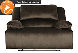Clonmel Chocolate Wide Seat Recliner - Optional Power