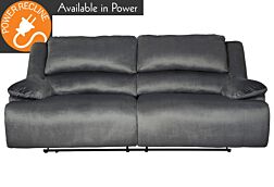 Clonmel Grey Reclining Sofa - Optional Power
