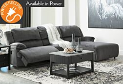 3 Pc. Clonmel Charcoal Reclining Sectional Set (Chair) - Opt. Power