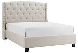 Eva Queen/King Upholstered Bed - 5111 - Crown Mark - Ivory