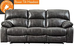 Dunwell Steel Reclining Sofa (Adj. Headrest)