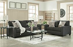 Lucina Charcoal Sofa & Loveseat Set - Ashley Furniture - 5900538-35