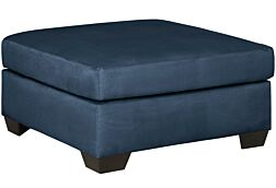 Darcy Blue Oversized Accent Ottoman