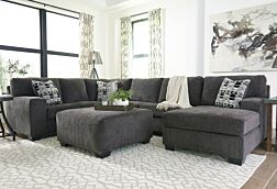 Ballinasloe Smoke Sectional Set - 3 Pc.