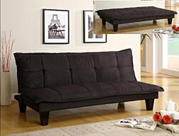 Margo Black Adjustable Sofa Bed - Futon