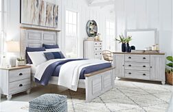 Haven Bay Full Panel Bed Set - 6 Pc.