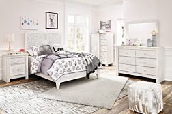 Paxberry Whitewash Full Bedroom Set - 6 Pc.