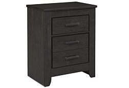 Brinxton Black 2-Drawer Nightstand