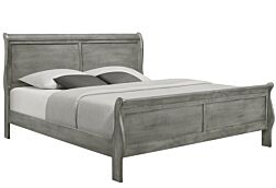 Lacy Grey King Bed
