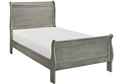 Lacy Sleigh Grey Twin Bed