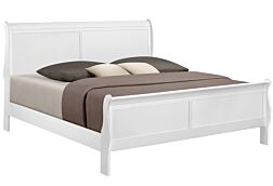 Lacy White King Bed
