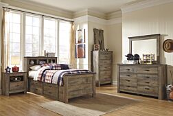 Trinell Twin/Full Bookcase Bedroom Set - B446 - Ashley - Brown