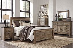 6 Pc. Trinell Brown Panel Bed Set