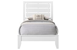 Evan White Twin Bed