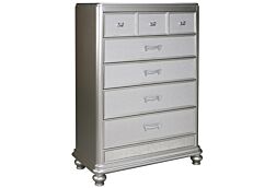 Coralayne Silver 5-Drawer Chest
