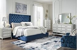 Coralayne Blue King Bedroom Set - 6 Pc.