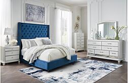 Coralayne Blue Queen Bedroom Set - 6 Pc.