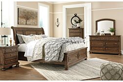 6 Pc. Flynnter Sleigh Platform Bedroom Set