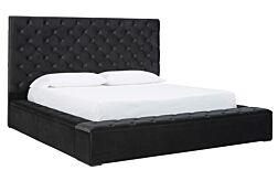 Lindenfield Black Upholstered King Bed