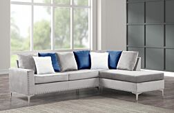 2 Pc. Cindy Grey Sectional Set