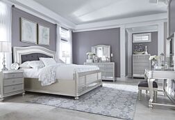 6 Pc. Coralayne Silver Bedroom Set