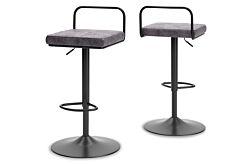 2 Strumford Gray Bar stools (-230)