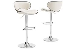 2 Pollzen White Bar stools