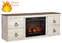 Willowton 60" TV Stand - Optional Fireplace