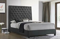 Shelby Dark Grey Linen Bed (HH330)