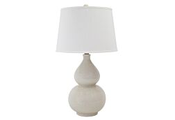 1 Saffi Cream Ceramic Table Lamp