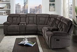 3 Pc. Lucca Grey Reclining Sectional Set