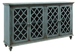 Mirimyn Antique Teal Large Accent Cabinet