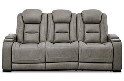 The Man-Den Gray Power Reclining Sofa
