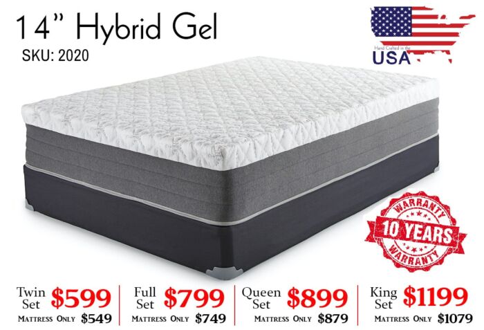 cool gel euro-top hybrid 14 mattress