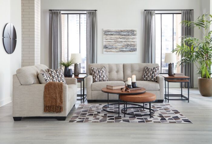Mahoney Pebble Sofa Loveseat by Ashley Furniture Queen