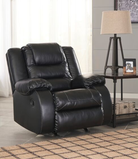 Ashley furniture black leather recliner deals