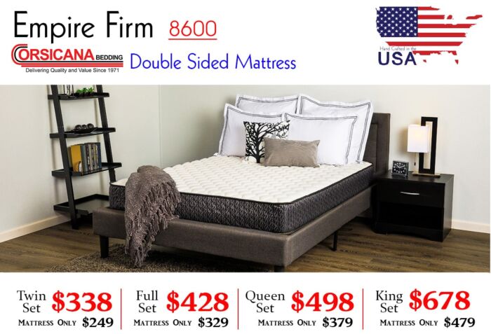 Double Sided Empire Firm Mattress Set