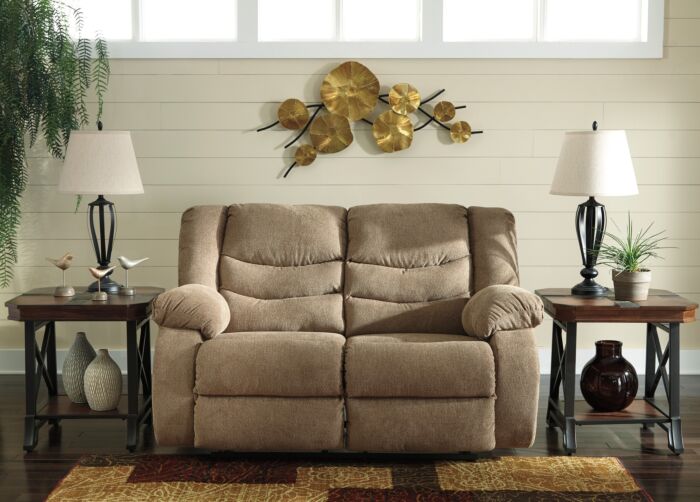 Tulen mocha reclining on sale sofa