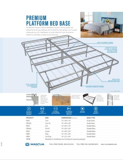 Metal Platform Bases Twin Full Queen King