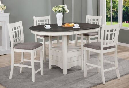 Hartwell Chalk Grey Pub - Counter Height Dining Set