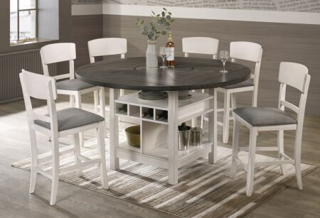 Conner White Pub - Counter Height Dining Set