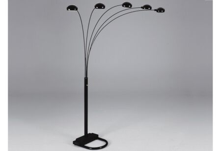 1 Peacock Black Floor Lamp