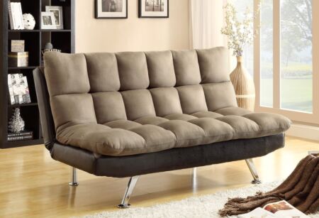 Sundown Adjustable Sofa Bed - Futon - Pebble