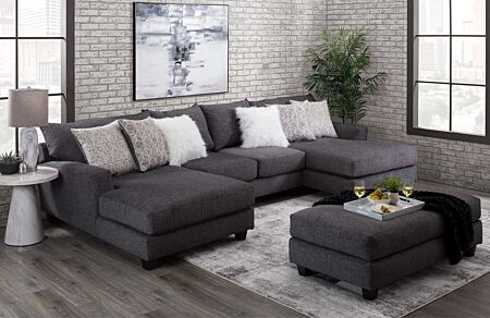 2 Pc. Gray Sectional Set (6000)