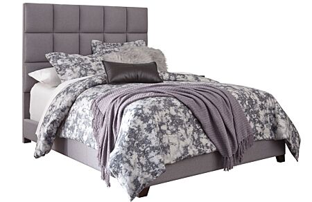 Dolante Gray Upholstered Bed (Q/K)