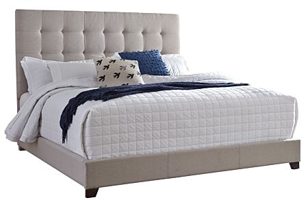 Dolante Beige Upholstered Bed (Q/K)
